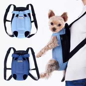 Denim Pet Dog Backpack Outdoor Travel Dog Cat Carrier Bag for Small Dogs Puppy Kedi Carring Bags Pets Products Trasportino Cane (Color: pink, size: M)